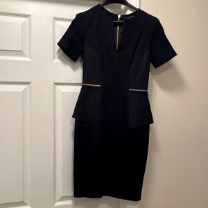 Ted Baker Navy Peplum Dress